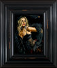 Lori With Black Hat Framed Art Print Fabian Perez-