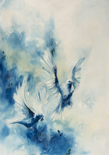 Phthalo Framed art print by Katy Jade Dobson