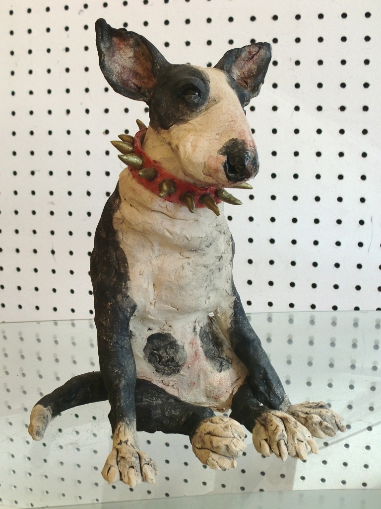 Spike the Bull Terrier sculpture by Louise
