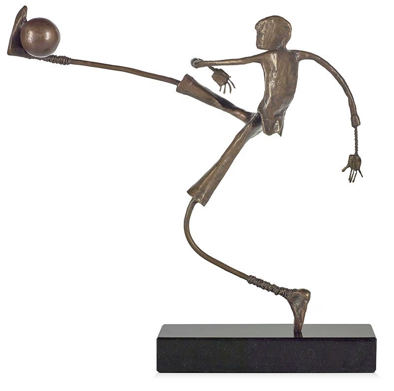Ed Rust Go for Goal Bronze Sculpture