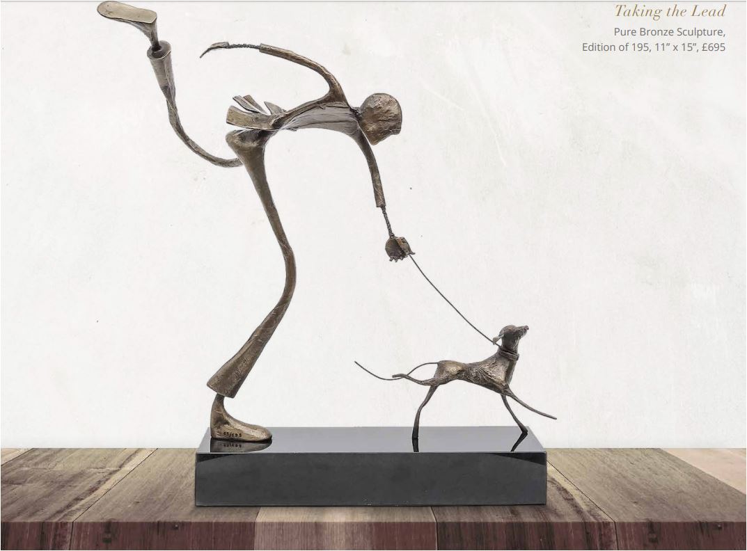 Ed Rust Taking the Lead -Solid Bronze Sculpture