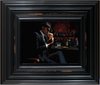 Fabian Perez Man Lighting a Cigarette III Framed Canvas Print