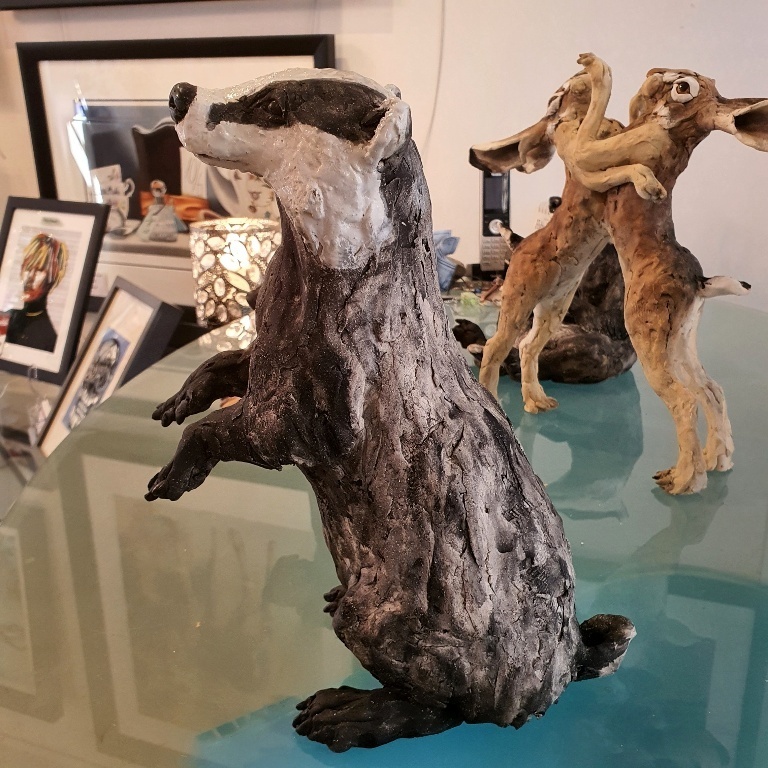 Brock The Badger Sculpture By Louise Brown