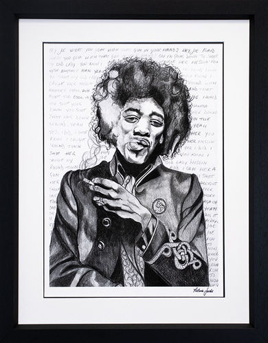 Hendrix - 'Hey Joe 1967 ' By Melanie Jacobs Framed Edition In Stock