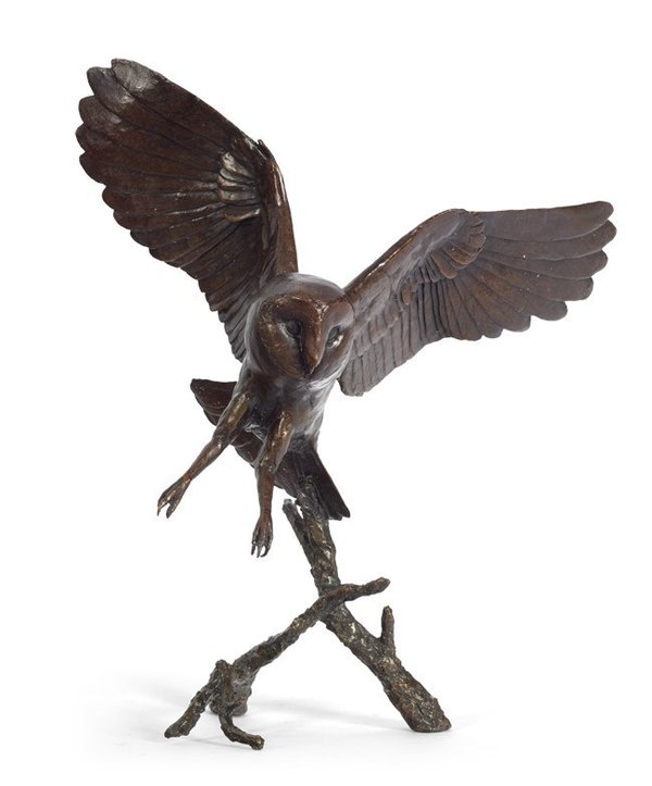 Nocturne-Owl bronze by Michael Simpson