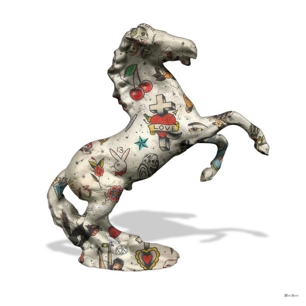 "Stallion" by Monica Vincent Framed Art Print (White)