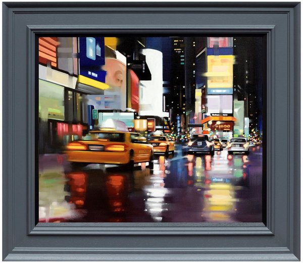 New York City Motion by Neil Dawson Framed Canvas
