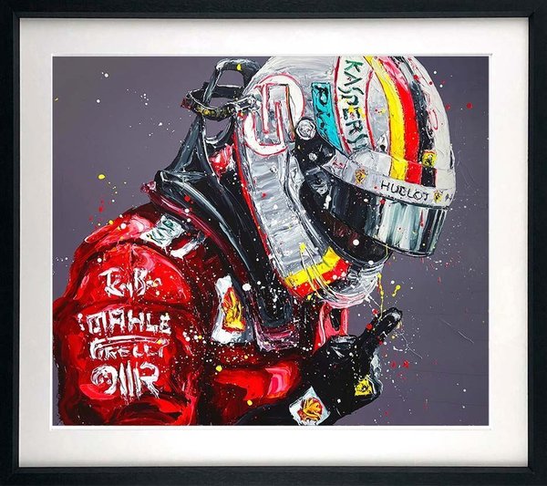 Vettel - Silverstone '18 Paul Oz Framed Paper Edition
